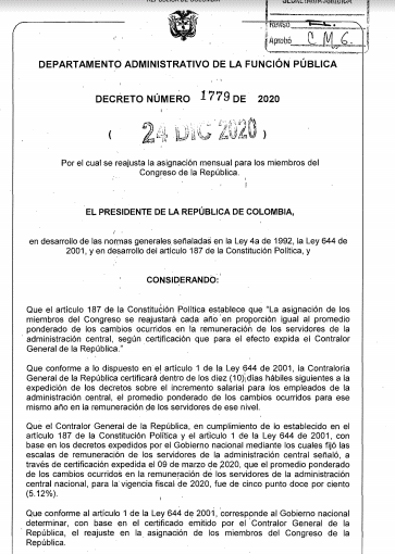 El decreto está firmado por el presidente Iván Duque y el ministro de Hacienda, Alberto Carrasquilla.