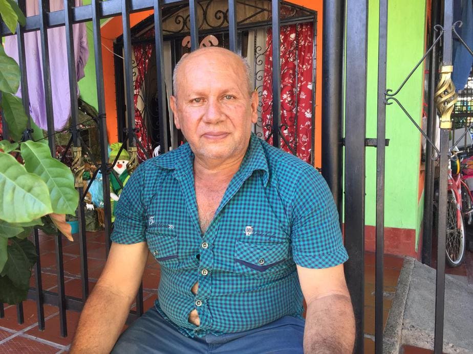 Marcos Perdomo, habitante del barrio Las Mercedes.