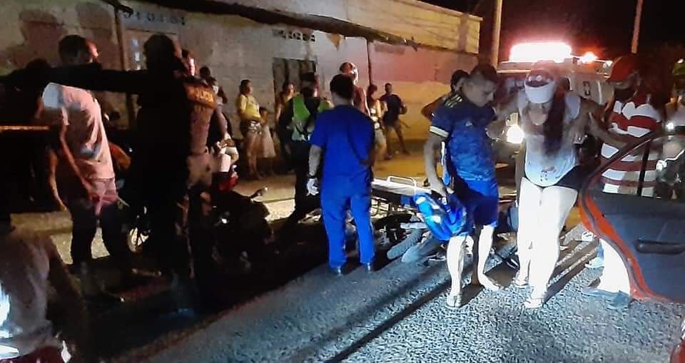 Al sur de la capital huilense, dos motocicletas ocasionaron un accidente, según versión de los testigos, uno de los protagonistas manejaba en estado de embriaguez.