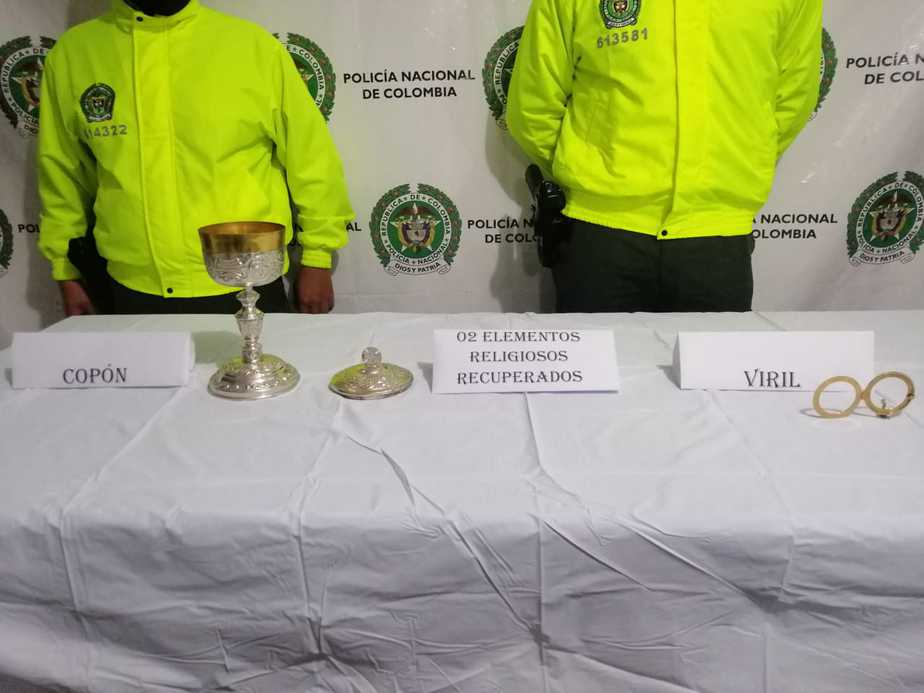 Capturan al «Churi» por robar el cáliz de iglesia en Pitalito
