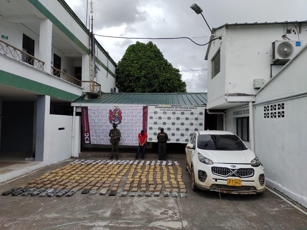 A la cárcel hombre que se movilizaba con 304 kilos de sustancias alucinógenas