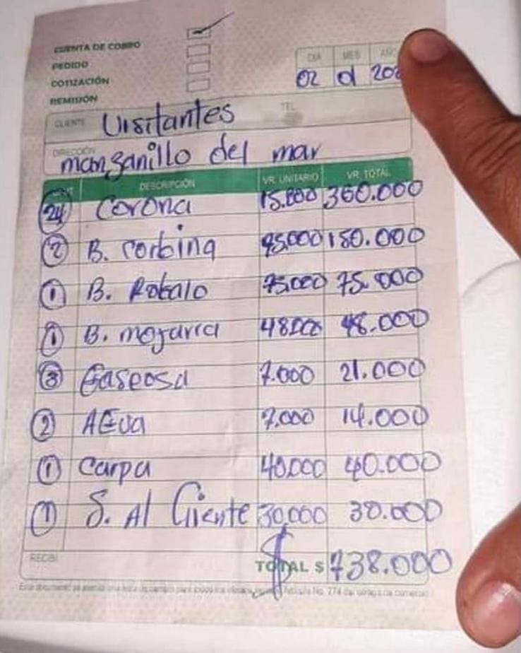 Cobran 700 mil pesos por comida en Cartagena a turistas