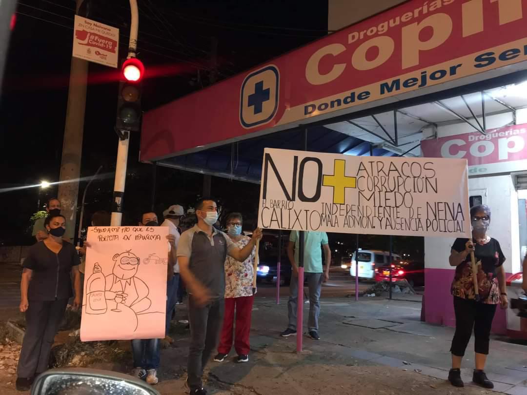 ‘Calixto’ protestó en contra de la inseguridad