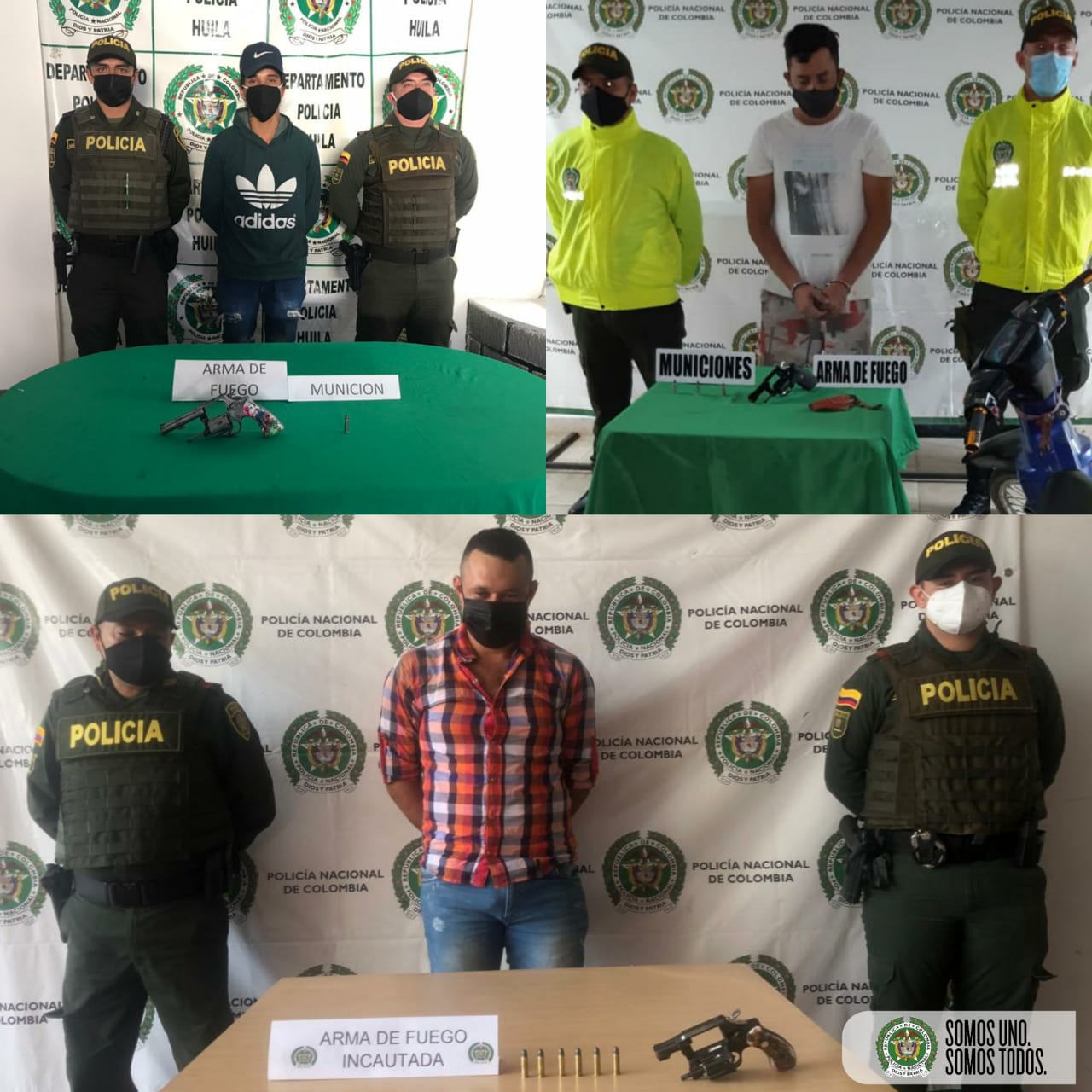 Policía logró la captura de 39 personas durante el fin de semana en el Huila