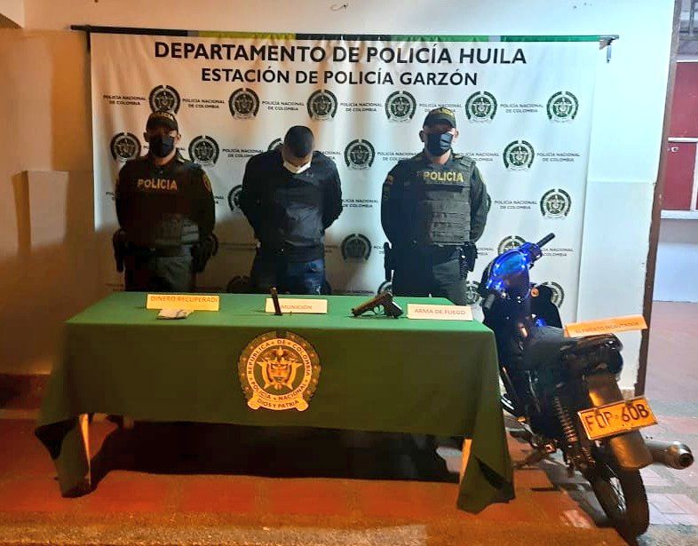 Reconocido delincuente fue capturado en Garzón