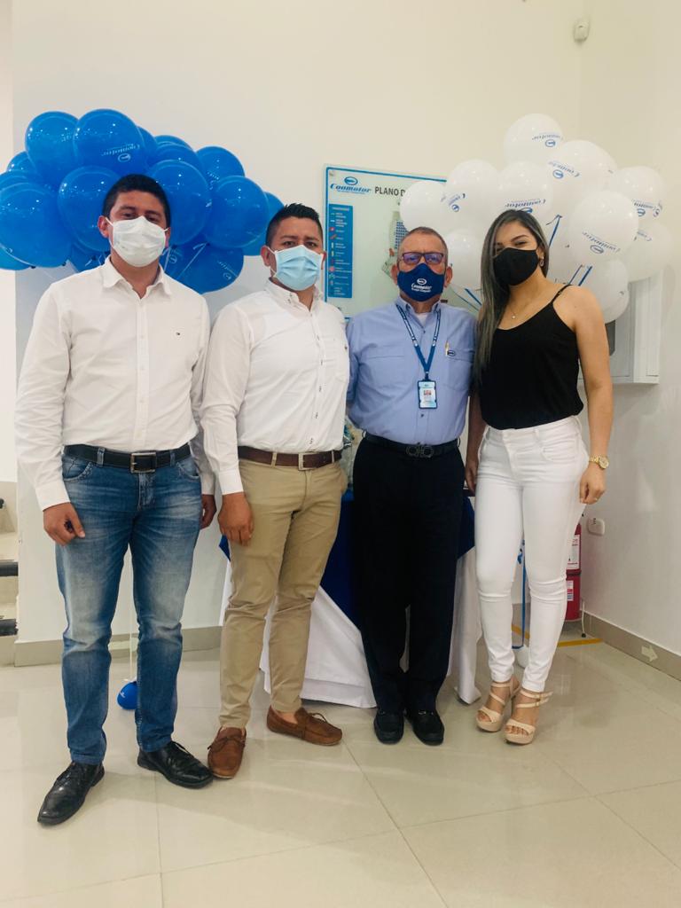 Carlos Andrés Celis, Jefe Operativo Terminal de Transporte de La Plata, Diego Fernando Monpotes Noruega, Gerente del Terminal de Transporte de La Plata, Armando Cuellar Arteaga, Gerente Coomotor y Ángela Roció Ortiz Díaz, Gerente Terminal de Transporte de Garzón