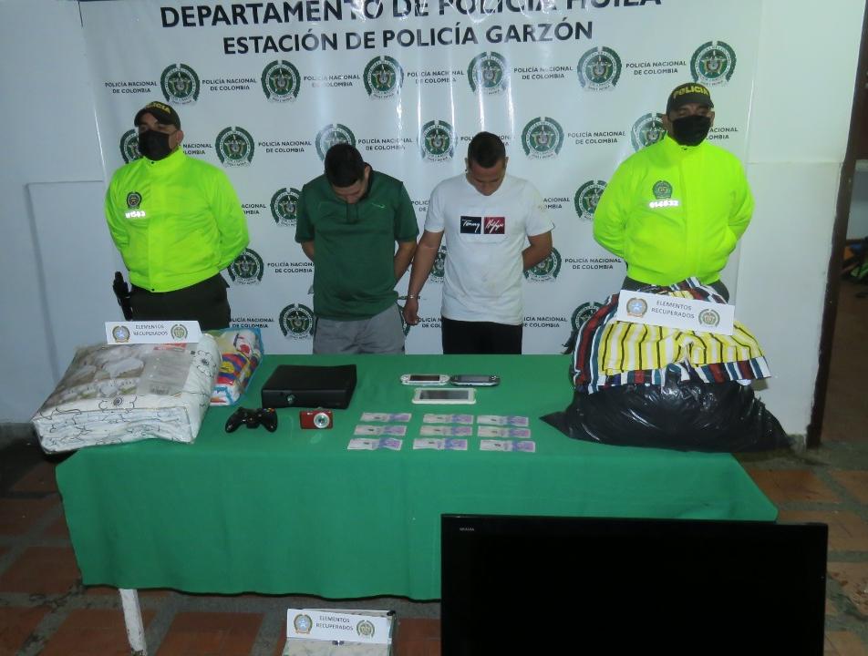 En flagrancia fueron capturados dos hombres en Garzón