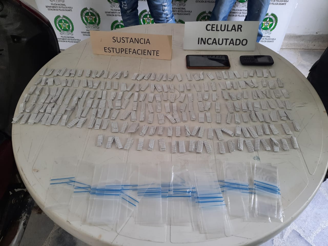 Capturados con 232 dosis de bazuco