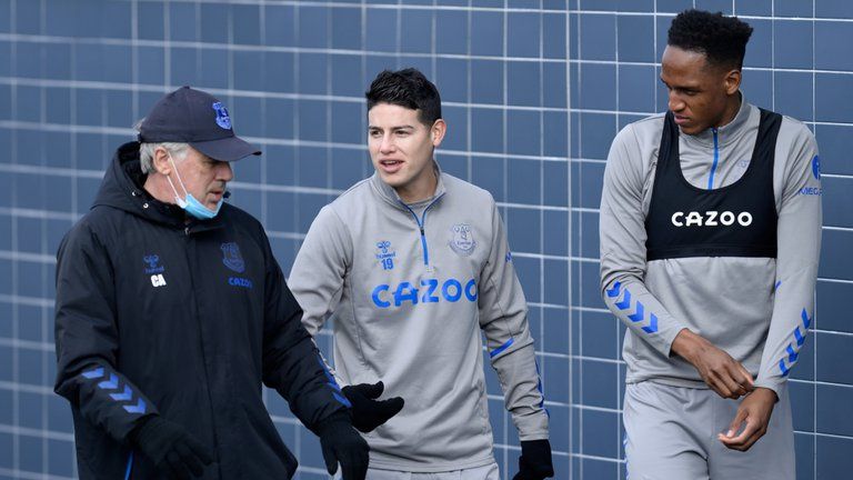 James Rodríguez y Yerry Mina nominados al mejor jugador de la temporada en el Everton