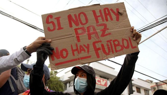 Protestantes exigieron la cancelación de la Copa América