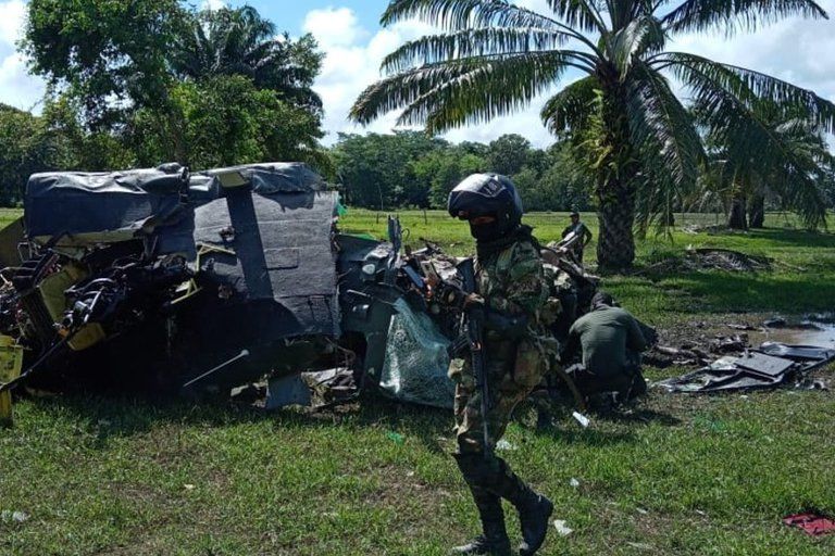 Cinco policías murieron en accidente de helicóptero en Cantagallo, Bolívar