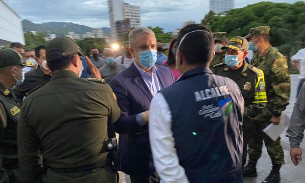 Presidente Duque llegó a Cali y anunció máximo despliegue de asistencia militar