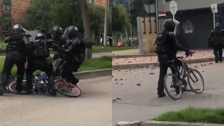 Agentes del Esmad golpearon a un niño y a dos periodistas que grabaron la agresión