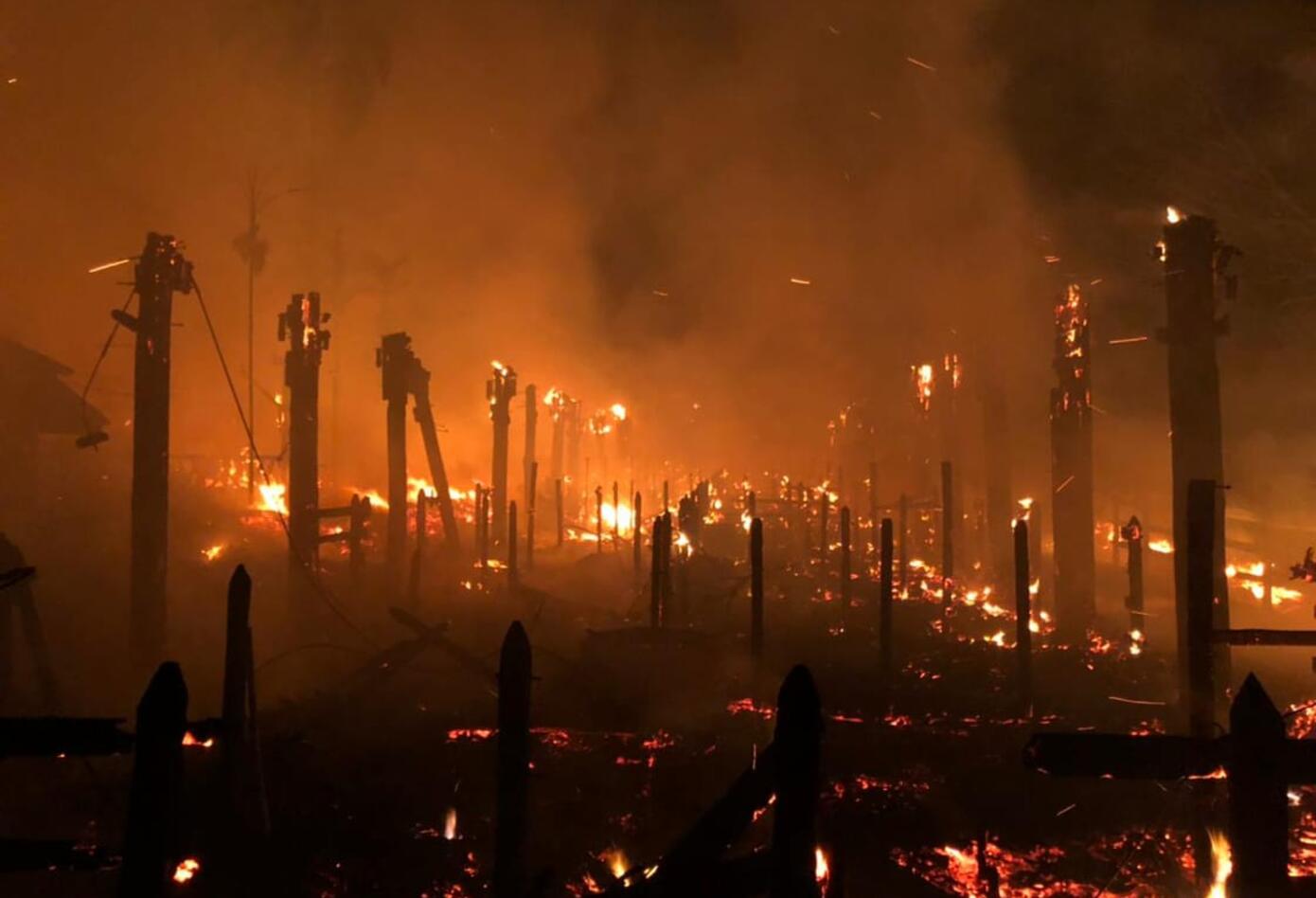 Rayo provocó incendio en el parque Panaca