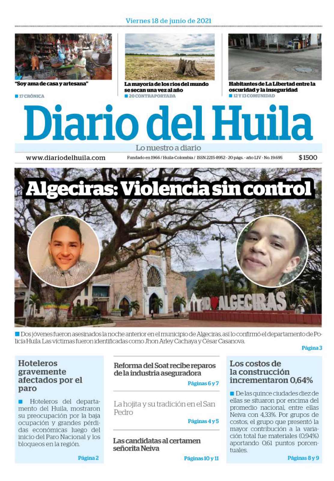 Diario del Huila 18 de junio de 2021