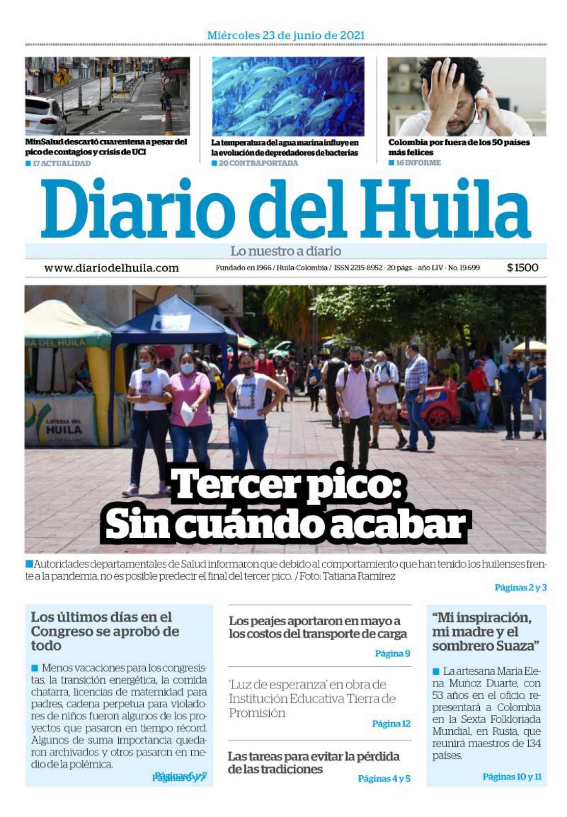 Diario del Huila 23 de junio de 2021