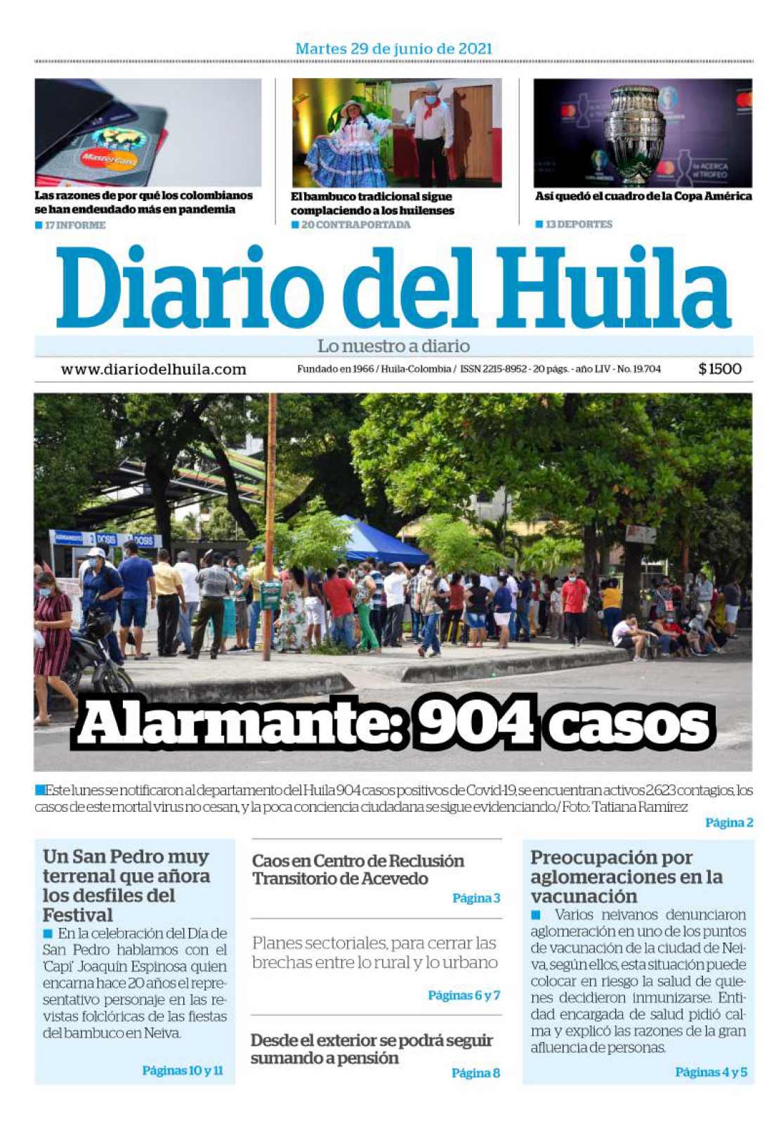 Diario del Huila 29 de junio de 2021