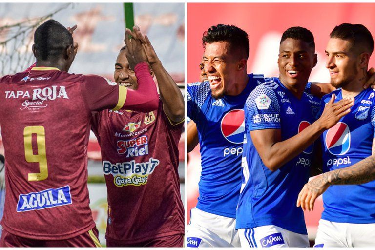 La racha del Tolima enfrentando a Millonarios