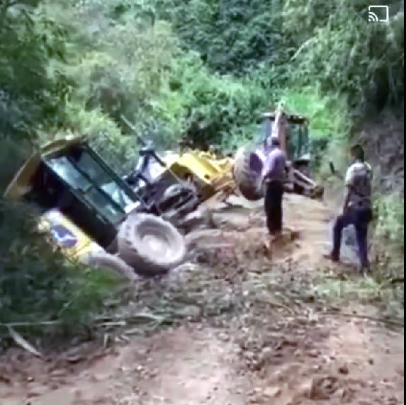 Aparatoso percance puso en riesgo a operario