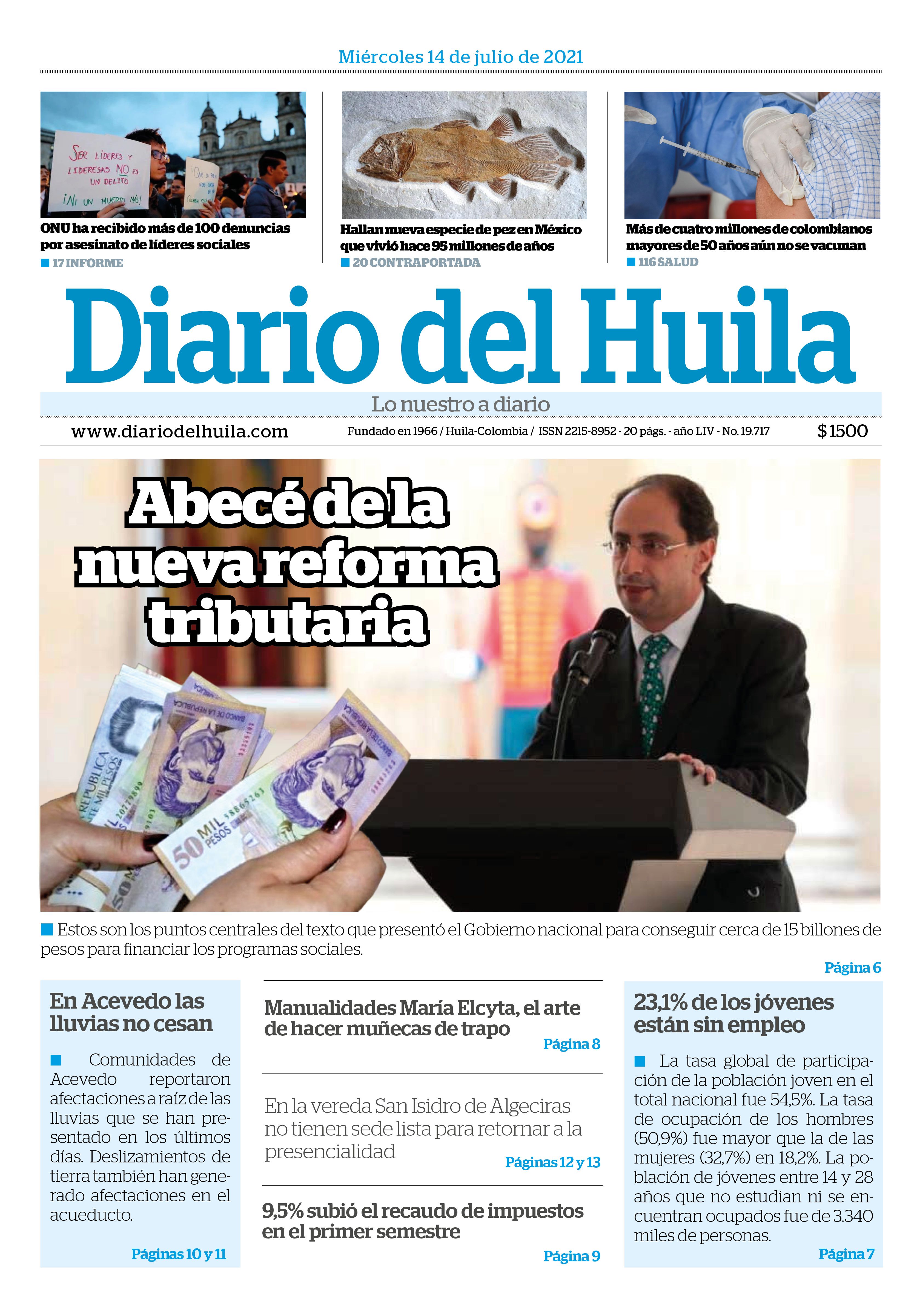 Diario del Huila 14 de julio de 2021