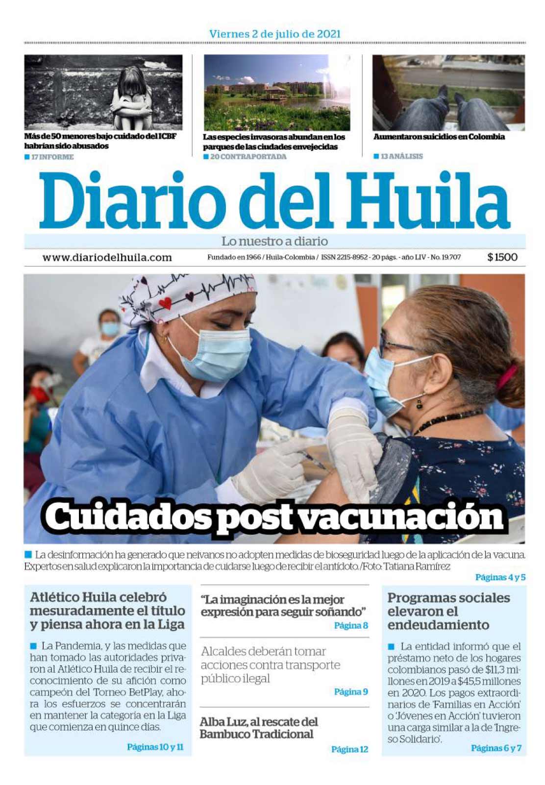 Diario del Huila 2 de julio de 2021