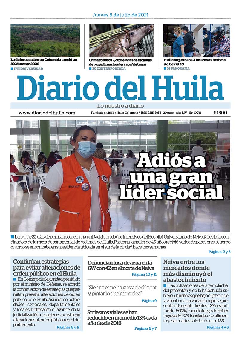 Diario del Huila 8 de julio de 2021
