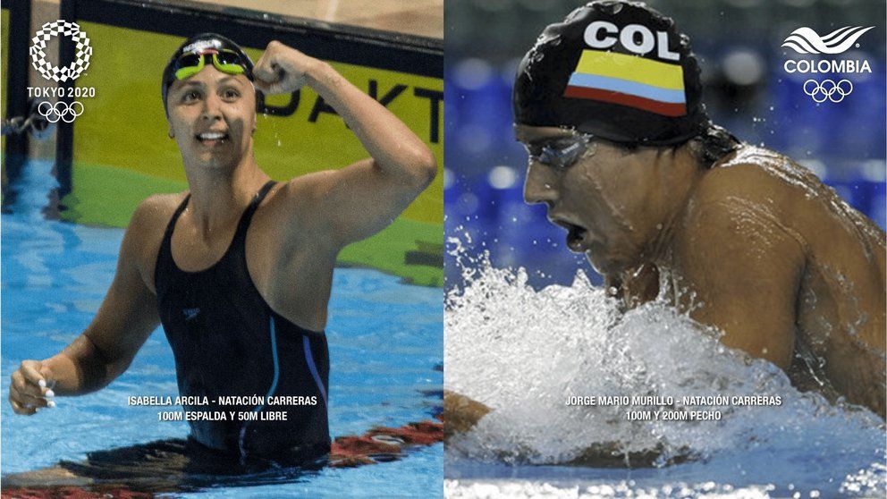 Isabella Arcila y Jorge Murillo lograron cupo en natación para los Juegos Olímpicos