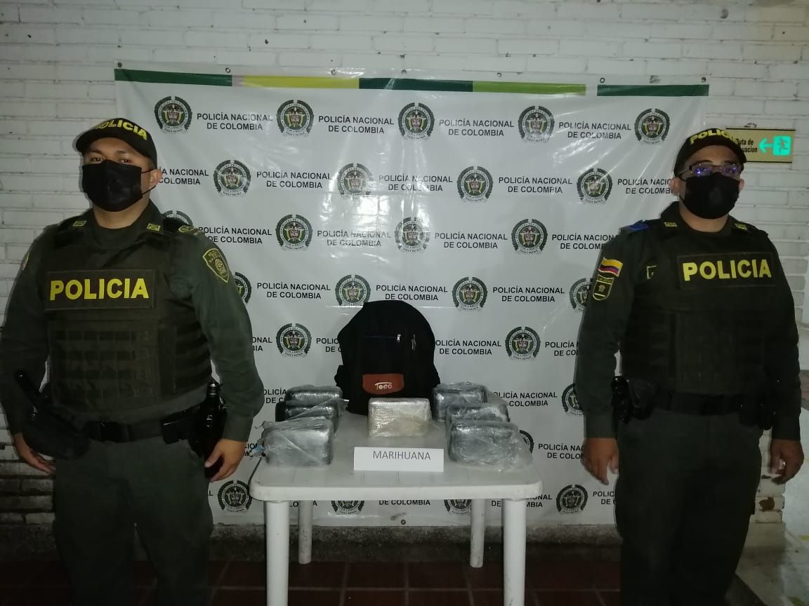 La policía de Neiva halló cerca de 7000 gramos de marihuana