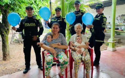 Policías en Yaguará realizaron una campaña para apoyar a madre y sus gemelos