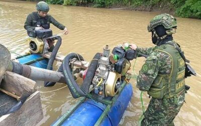 Ejército desmanteló estructura de minería ilegal y narcotráfico que operaba en el río Caquetá