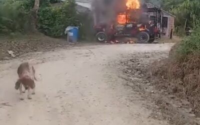 Otro vehículo fue incinerado en zona rural de Gigante, Huila