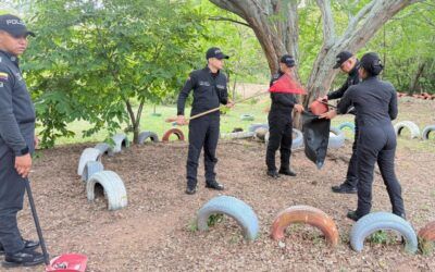 Policía de Neiva realizó jornada ambiental en la laguna El Curíbano
